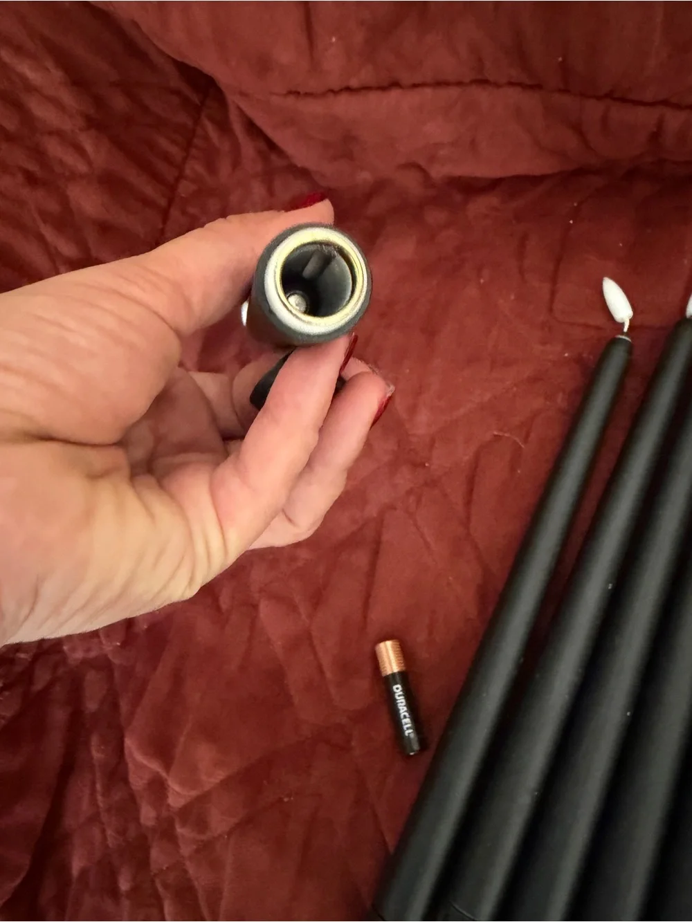 Black LED Taper Candles (Set of 10) - Home Party Supplies